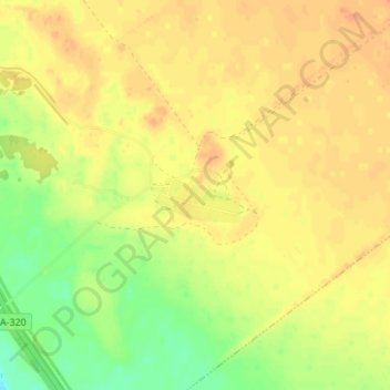 Топографическая карта Подлесное, высота, рельеф