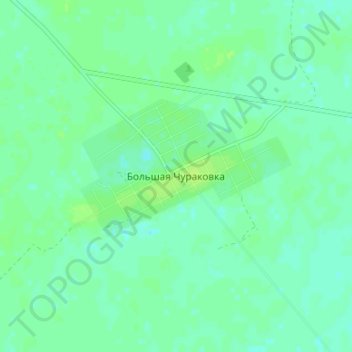 Топографическая карта Большая Чураковка, высота, рельеф