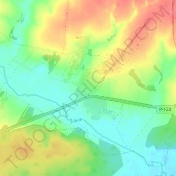 Топографическая карта Бунино, высота, рельеф