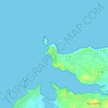 Топографическая карта Neiz Vran, высота, рельеф