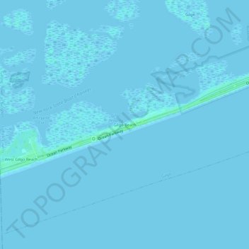 Топографическая карта Gilgo Beach, высота, рельеф