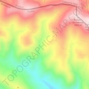 Топографическая карта La Mora, высота, рельеф