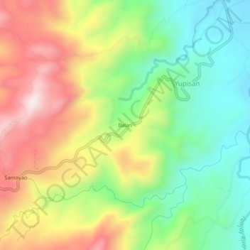 Топографическая карта Ilalan, высота, рельеф
