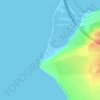 Топографическая карта мыс Тузла, высота, рельеф