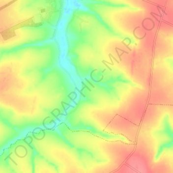 Топографическая карта Полукотельниково, высота, рельеф
