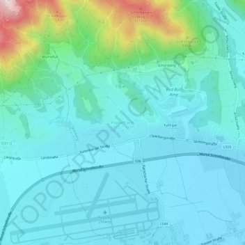 Топографическая карта Flatschach, высота, рельеф