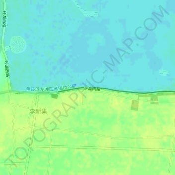 Топографическая карта 鱼跃龙门, высота, рельеф