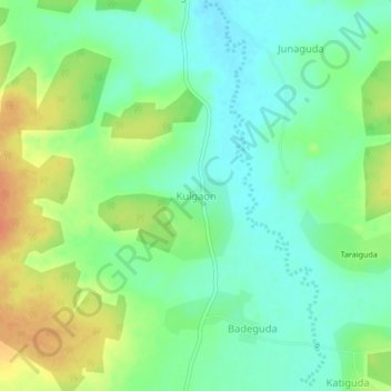 Топографическая карта Kulgaon, высота, рельеф