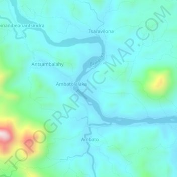 Топографическая карта Antsirabe, высота, рельеф