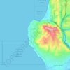 Топографическая карта La Jolla, высота, рельеф
