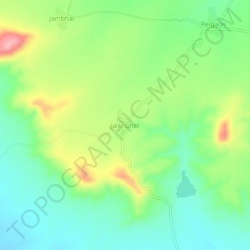 Топографическая карта Jalki Ghat, высота, рельеф