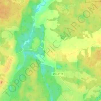 Топографическая карта Большие Ясковицы, высота, рельеф