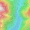 Топографическая карта Гегский водопад, высота, рельеф