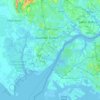 Топографическая карта 美迪尼, высота, рельеф