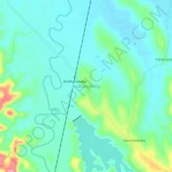 Топографическая карта Andilanatoby, высота, рельеф