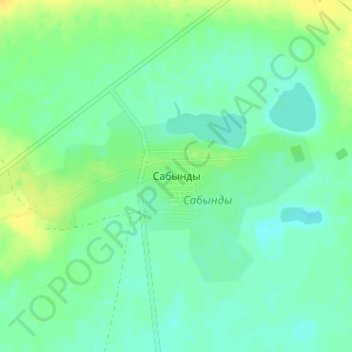 Топографическая карта Сабынды, высота, рельеф