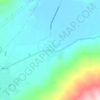Топографическая карта Aranza, высота, рельеф