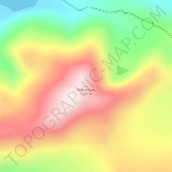Топографическая карта Маранкуль, высота, рельеф