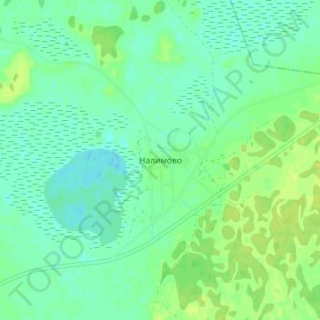 Топографическая карта Налимово, высота, рельеф