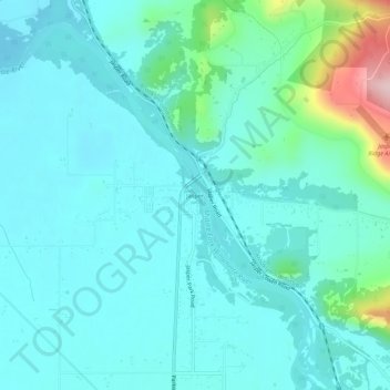 Топографическая карта Jasper, высота, рельеф
