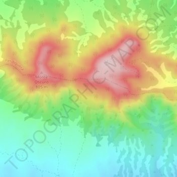 Топографическая карта Montemar, высота, рельеф
