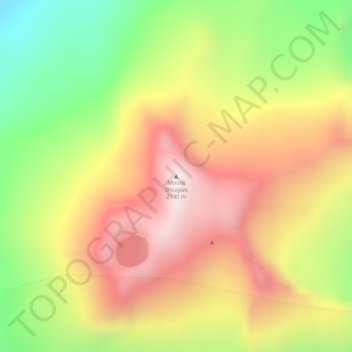 Топографическая карта Mount Douglas, высота, рельеф