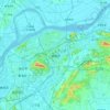 Топографическая карта 栖霞区, высота, рельеф