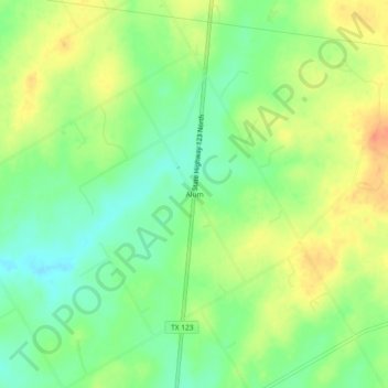 Топографическая карта Alum, высота, рельеф