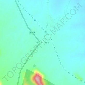 Топографическая карта Purunakatak, высота, рельеф