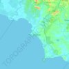 Топографическая карта 波德申, высота, рельеф