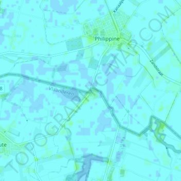 Топографическая карта Posthoorn, высота, рельеф