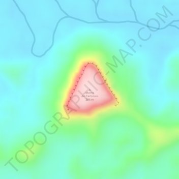 Топографическая карта Morro do Cachorro, высота, рельеф