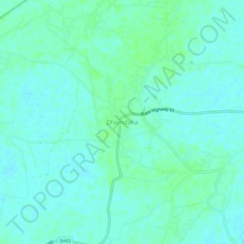Топографическая карта Dhamdaha, высота, рельеф