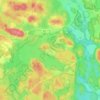 Топографическая карта Терваярви, высота, рельеф