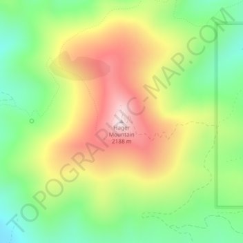 Топографическая карта Hager Mountain, высота, рельеф