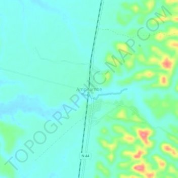 Топографическая карта Ampitambe, высота, рельеф
