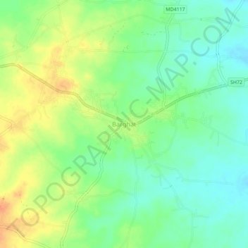 Топографическая карта Barghat, высота, рельеф