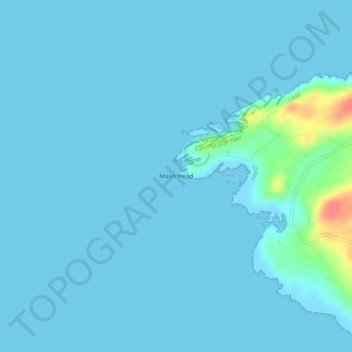 Топографическая карта Malin Head, высота, рельеф