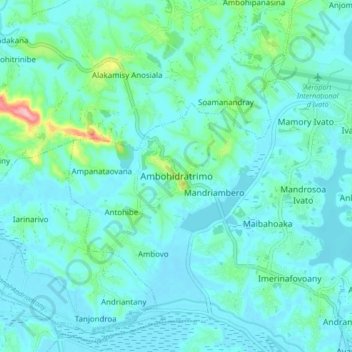 Топографическая карта Ambohidratrimo, высота, рельеф