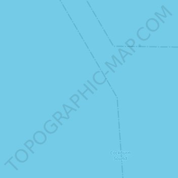 Топографическая карта Cockburn Sound, высота, рельеф