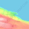 Топографическая карта Тобрук, высота, рельеф