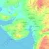 Топографическая карта Gujarat, высота, рельеф