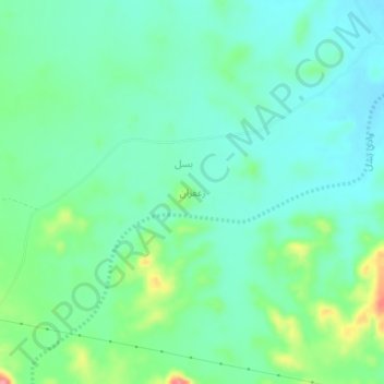 Топографическая карта زعفران, высота, рельеф