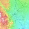 Топографическая карта Колорадо-Спрингс, высота, рельеф