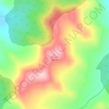 Топографическая карта Болен, высота, рельеф