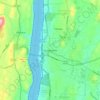 Топографическая карта Poughkeepsie, высота, рельеф