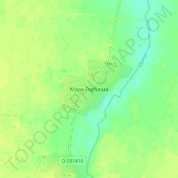 Топографическая карта Малая Горбаша, высота, рельеф