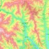 Топографическая карта Jiuzhaigou, высота, рельеф