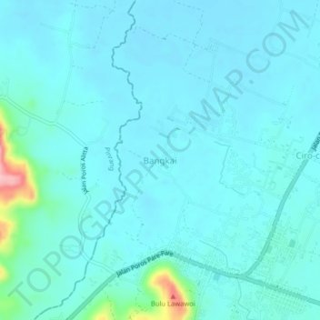 Топографическая карта Bangkai, высота, рельеф