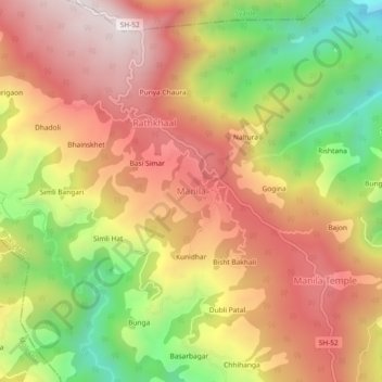 Топографическая карта Manila, высота, рельеф